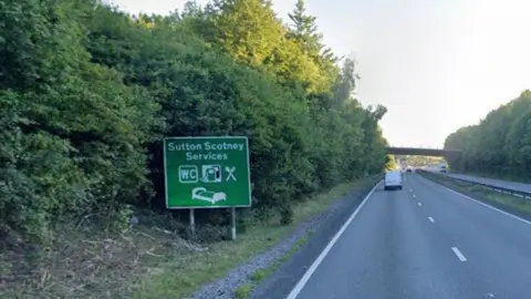 Google Sutton Scotney Services sign