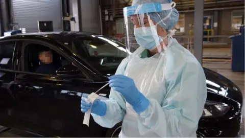 Pacemaker Testing at a drive-in centre in Northern Ireland