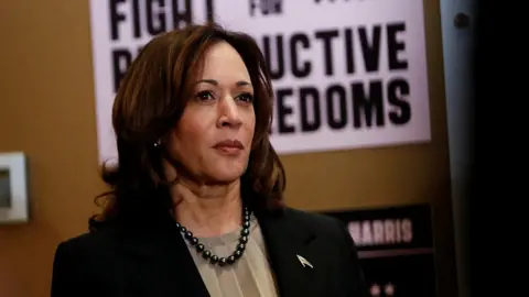 Kamala Harris at an abortion clinic