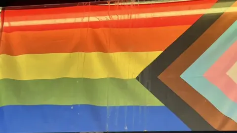 Donavan Kempen A window at Feathers in Witham that was egged