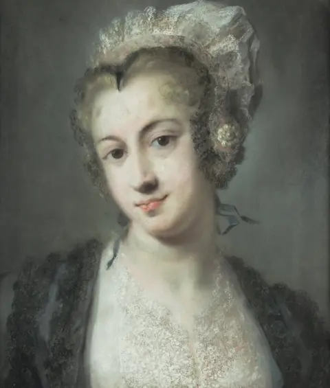 Tatton Park The Portrait of a Tyrolese Lady by Rosalba Carriera (detail)