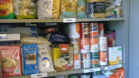 BBC Food bank cupboard