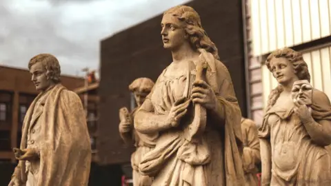 Mark Liddell Statues on the ground