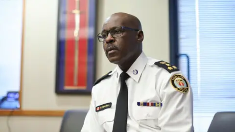 Randy Risling Police chief in a room