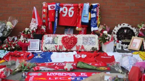 Getty Images Floral tributes showing 96