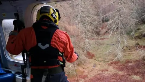 Lochaber MRT Coastguard helicopter