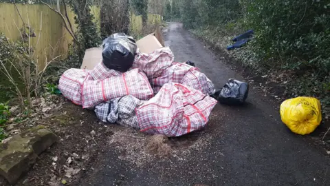 Supplied Waste on road