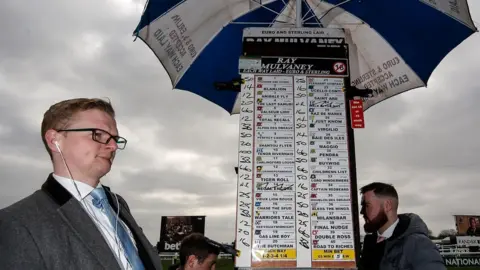 Getty Images Bookie at Aintree race course