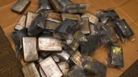 Border Force Parcels of the seized cocaine