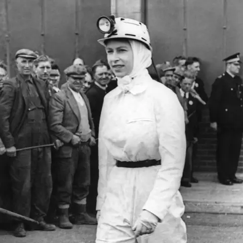 PA Media During her visit to Rothes Colliery, Fifeshire