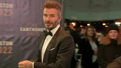 Still from pool clip David Beckham