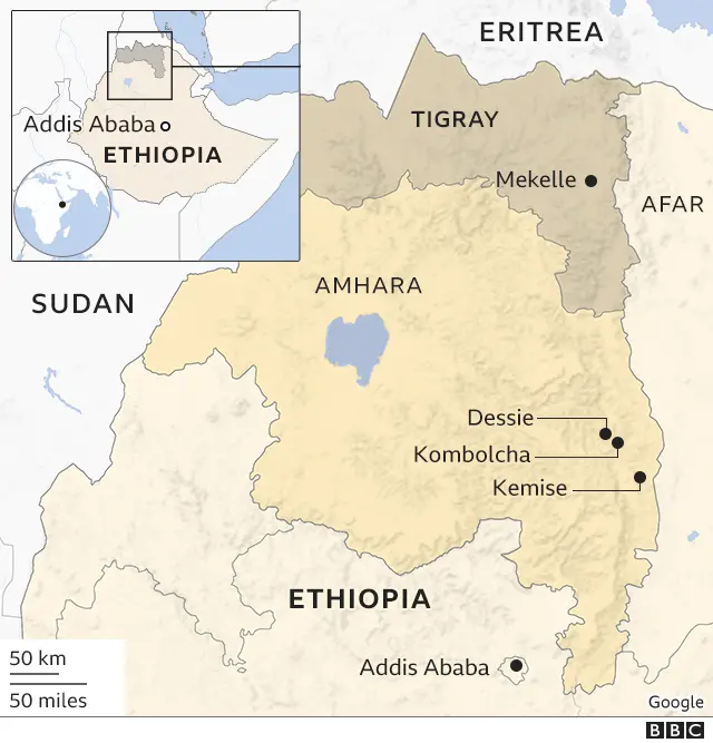 Map of Ethiopia