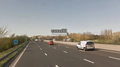 Google Street View Junction 39 M1 motorway