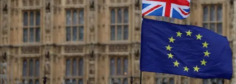 AFP/Getty Images EU flag outside parliament