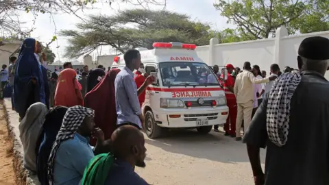 Getty Images Ambulance driving in Mogadishu