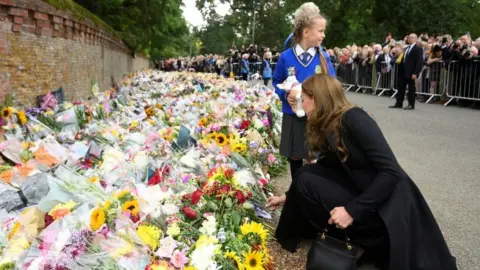 PA Media Eight-year-old Elizabeth and the Princess of Wales