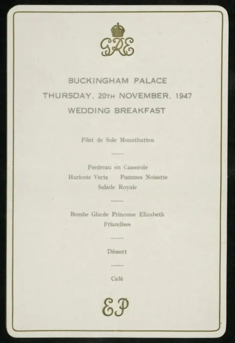 PA Media Prince Philip: A Celebration - Wedding breakfast menu