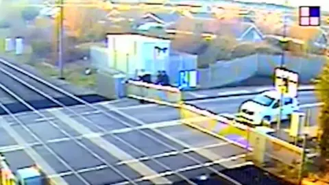 Network Rail Level crossing in Rossington, Doncaster