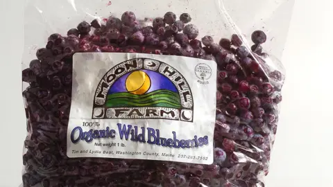 Getty Images A bag of frozen blueberries