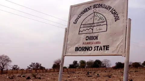 BBC/Simpa Samson Chibok school sign