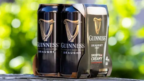 Diageo Guinness cans in cardboard box