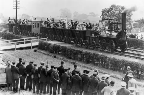 Getty Images Recreation of inaugural journey in 1925