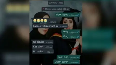 Kazeema Afzal The text messages from Areema to her sister