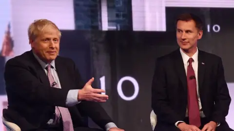 BBC Boris Johnson and Jeremy Hunt