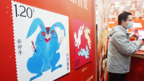 Getty Images China's year of the rabbit stamp