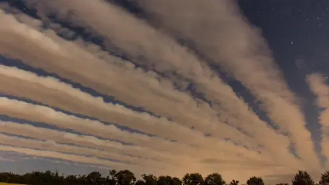 Mary McIntyre Cloud streets above Tackley in Oxfordshire