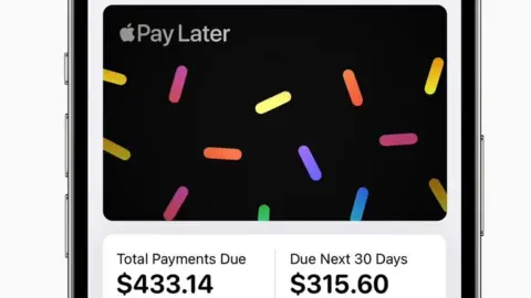 Apple A close-up of the Apple Pay Later screen, showing total payments due