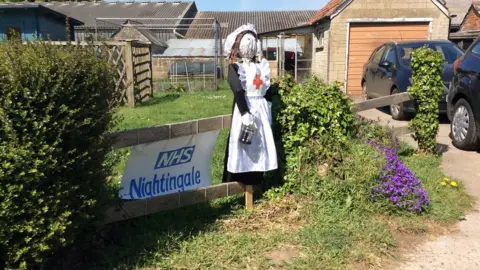 Matt Hall NHS nightingale scarecrow