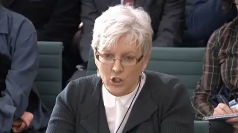 PA Carrie Gracie giving evidence to the DCMS committee