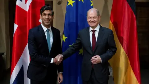 Reuters UK Prime Minister Rishi Sunak and German Chancellor Olaf Scholz