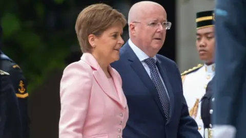 Getty Images Nicola Sturgeon and Peter Murrell at the Queen's Platinum Jubilee in June 2022