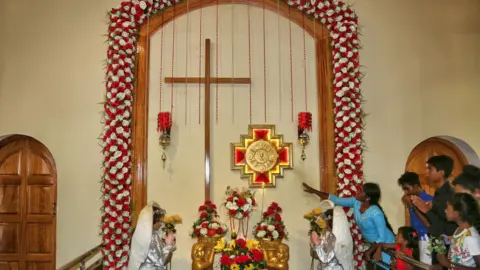 Getty Images Sri Lankan Christians worship in Mannar, August 2017