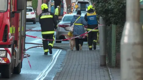 Emergency services at Dawlish