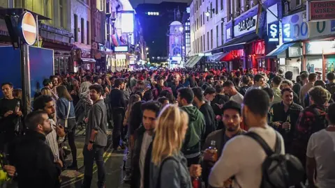 Getty Images People drinking in Soho
