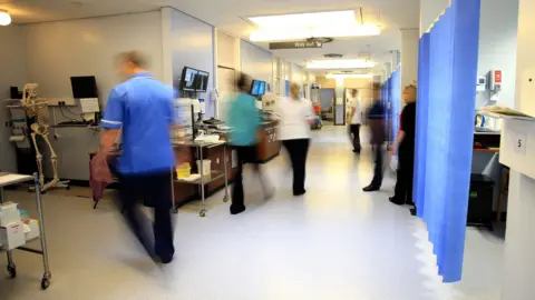 PA An NHS hospital ward in the UK