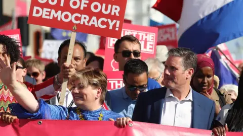 PA Media Shadow Foreign Secretary Emily Thornberry and Shadow Brexit Secretary Sir Keir Starmer