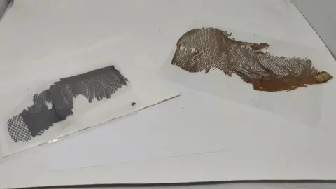 James Grant/BBC 3,500-year-old lion cloths