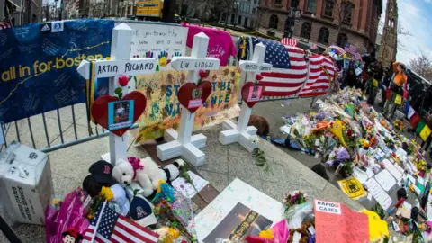 Getty Images Memorial to people who died in Boston bomb attack