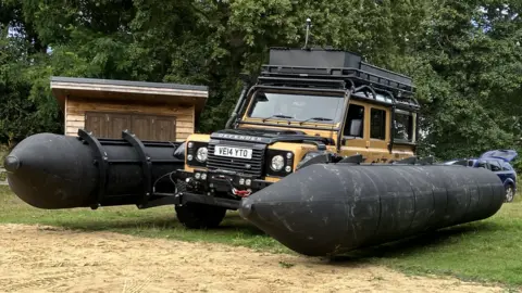 Guy Campbell/BBC Amphibious Land Rover