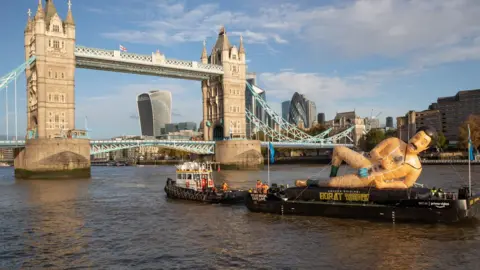 JAMES GILLHAM Borat on The River Thames