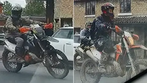 South Yorkshire Police CCTV images of motorbike riders