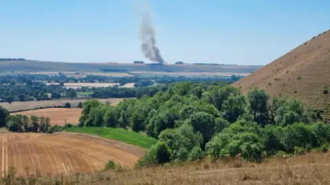 Adam Poole Fire on Pewsey Hill