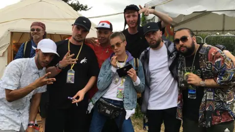 Instagram Cara Delevingne with the cast of People Just Do Nothing