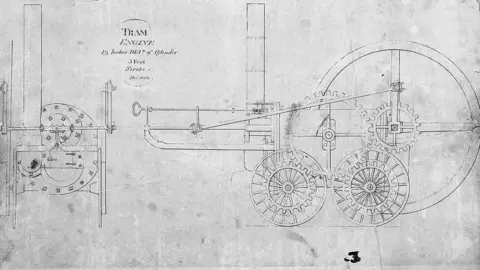 Science & Society Picture Library Trevithick's steam locomotive