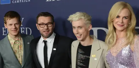 Getty Images Lucas Hedges, Joel Edgerton, Troye Sivan and Nicole Kidman