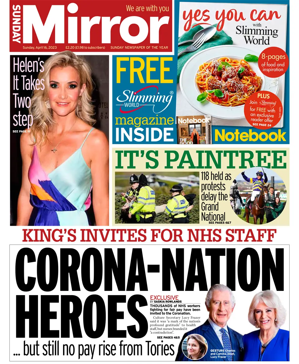 Getty Images Sunday Mirror Front Page
